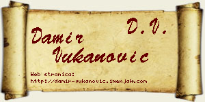 Damir Vukanović vizit kartica